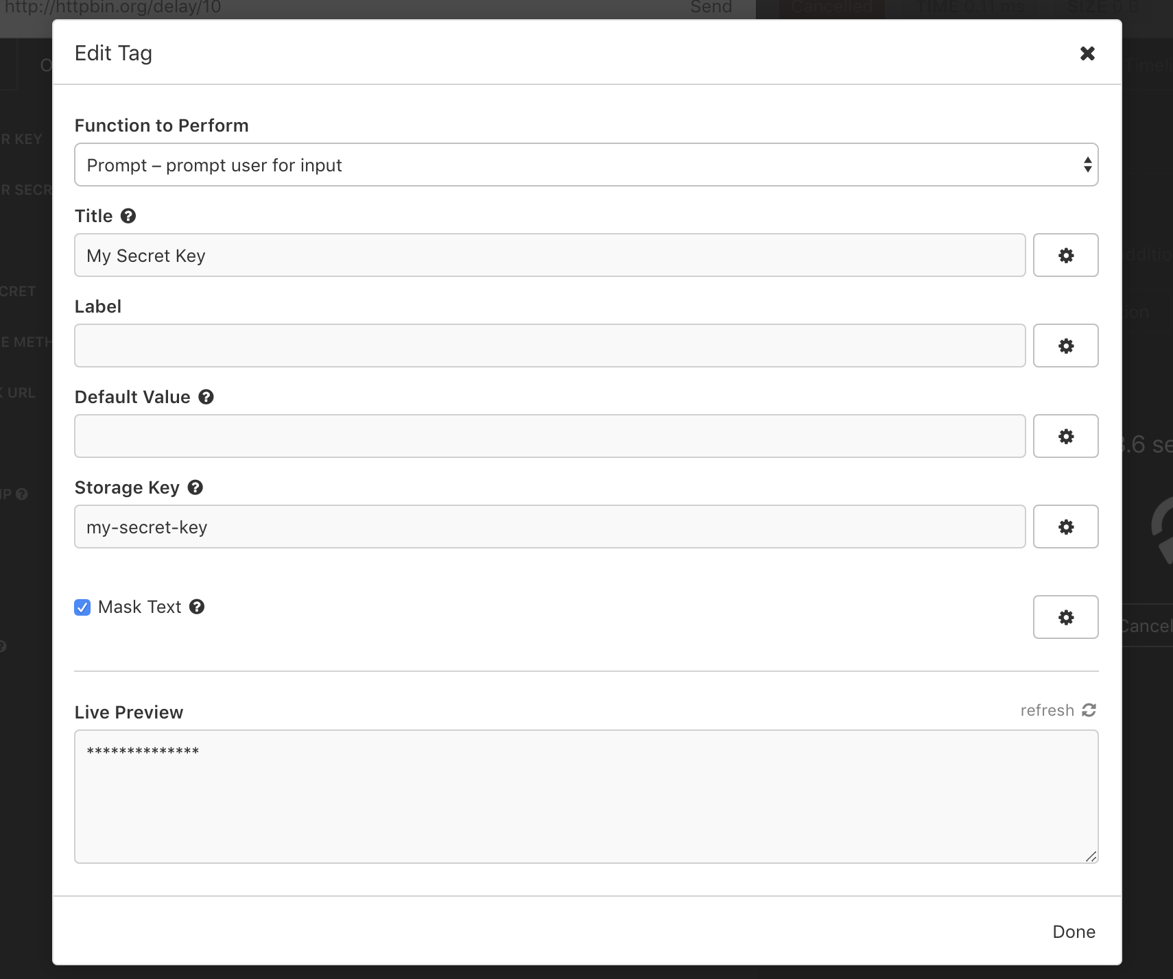 [Feature Request] Hide sensitive information (similar to Basic Auth