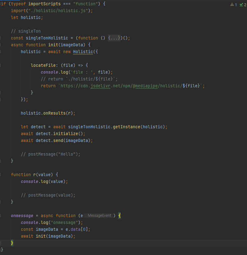 Cannot run @mediapipe/holistic in the web worker · Issue #3406 · google ...