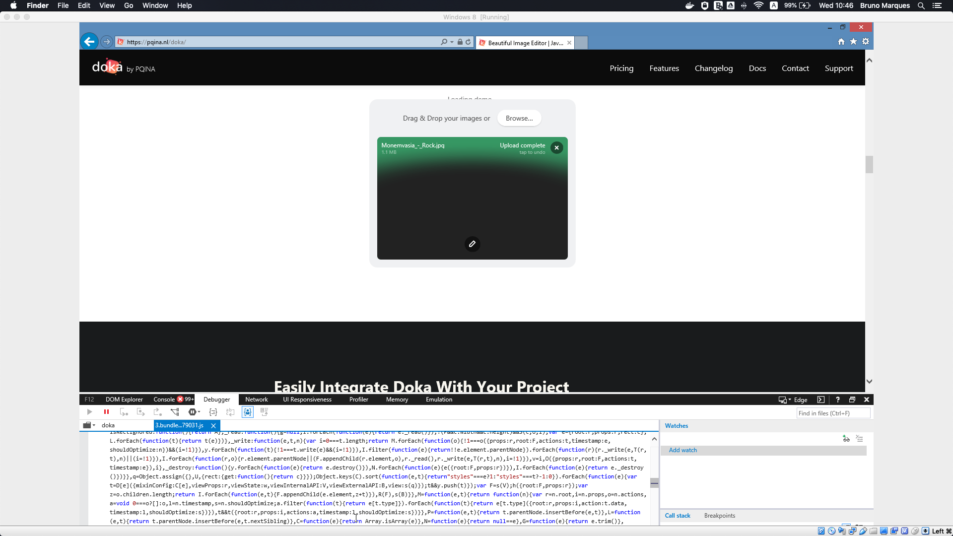 Markup on Filepond in IE