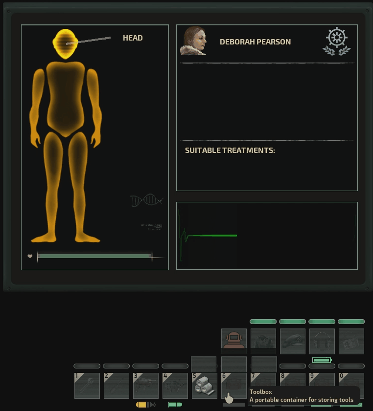 unstable health menu toolbox bug