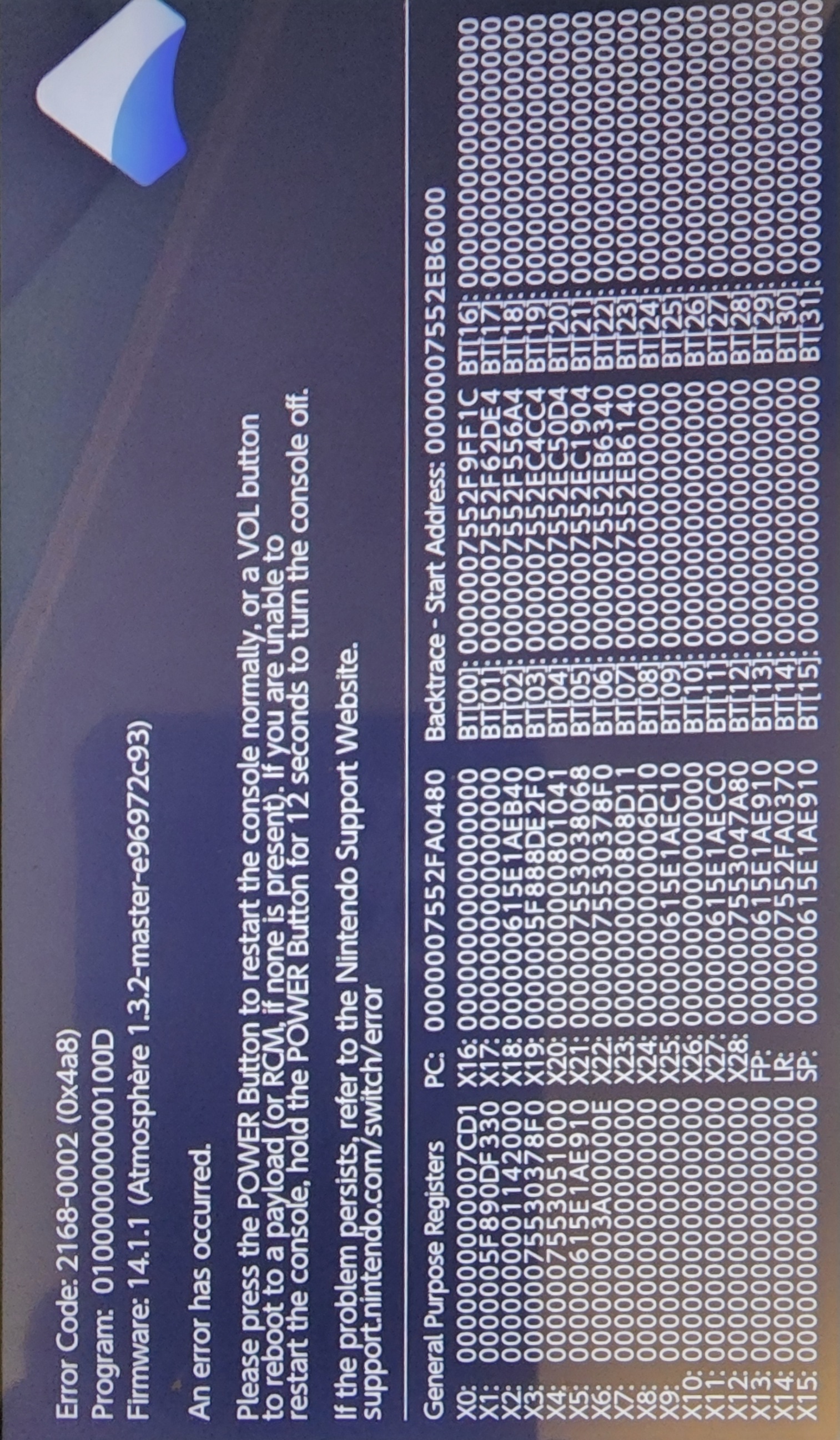 Crashes when using Awoo installer. error code is 21680002 (0x4a8