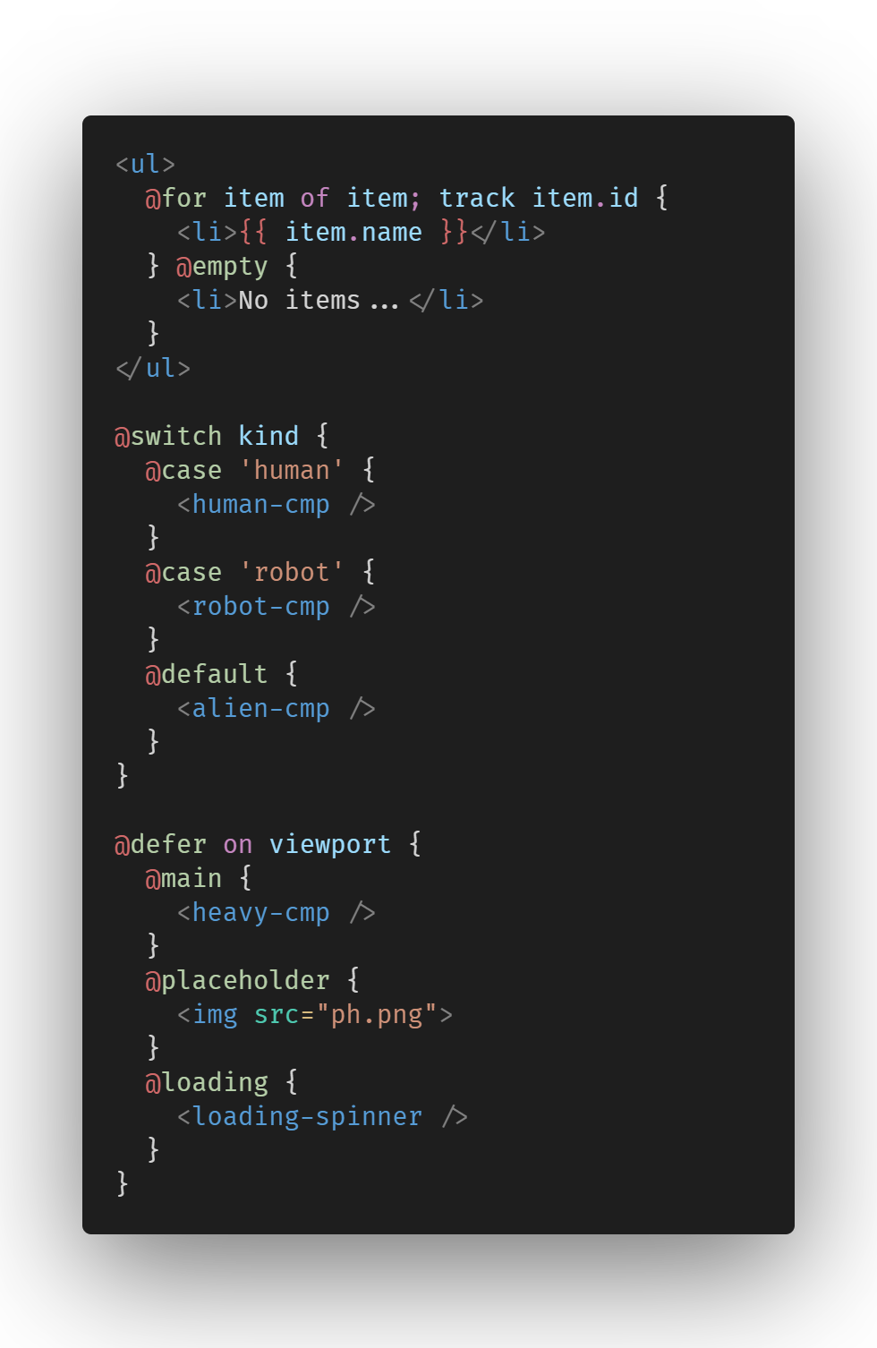 Compatibility with the new control flow syntax Angular · Issue #89 ...