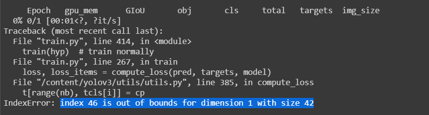 index 46 is out of bounds for dimension 1 with size 42 · Issue #1215 ...