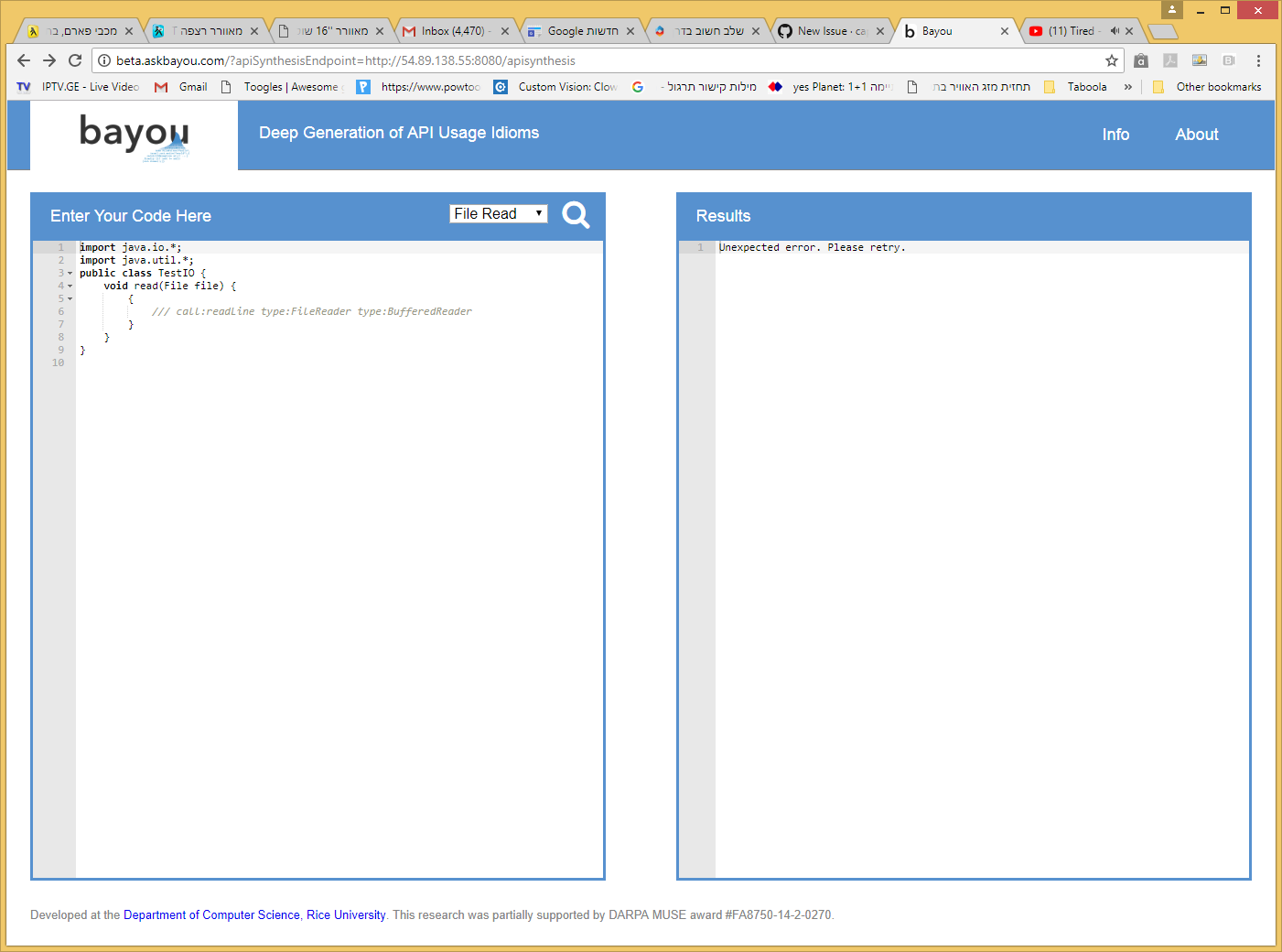 Web Demo is not working · Issue #206 · trishullab/bayou · GitHub