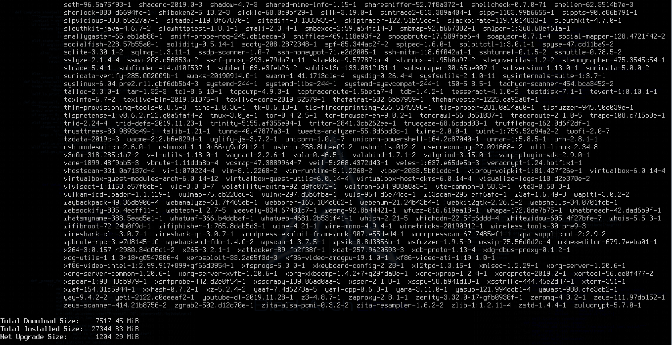 Upgrade error Errors occurred, no packages were upgraded. · Issue 2563 · BlackArch/blackarch Upgrade error Errors occurred, no packages were upgraded. · Issue 2563 · BlackArch/blackarch