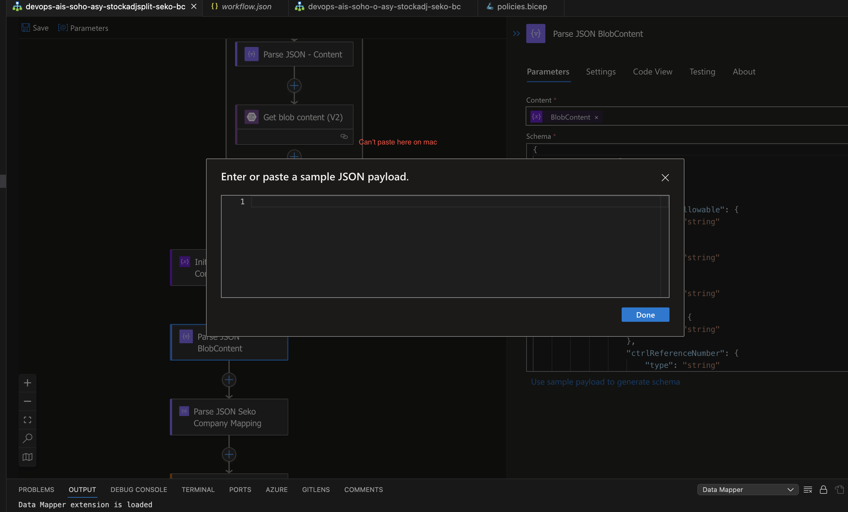Unable to paste VS Code on Mac · Issue 3400 · Azure/LogicAppsUX · GitHub