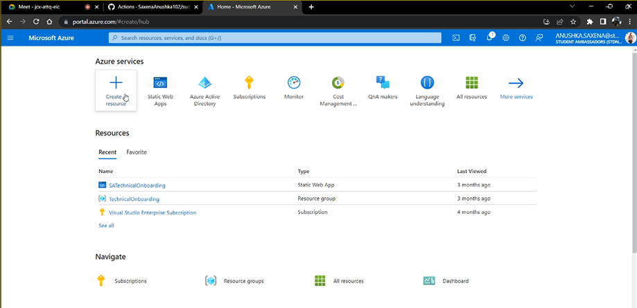 Github Cloud Community Group Static Web App