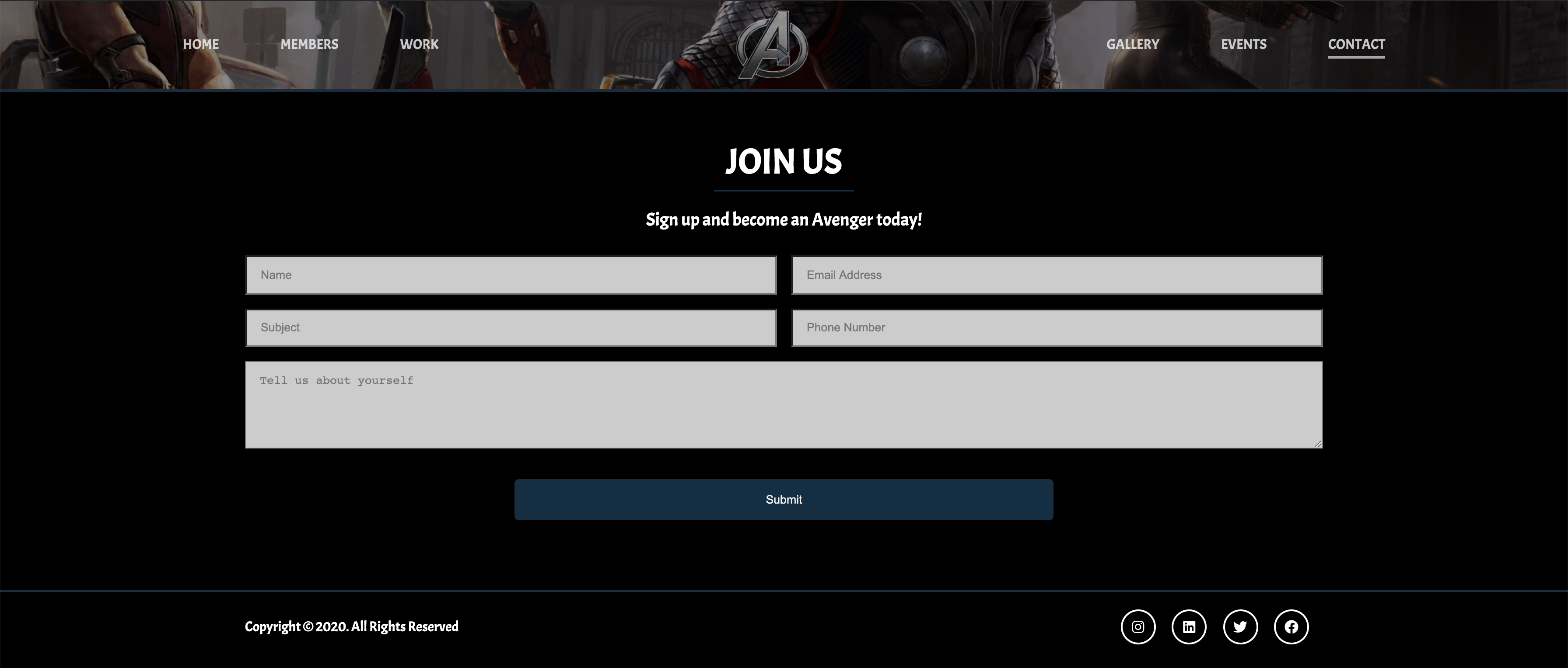 GitHub - wenruiq/avengers-recruitment-website: Fanmade website for The ...