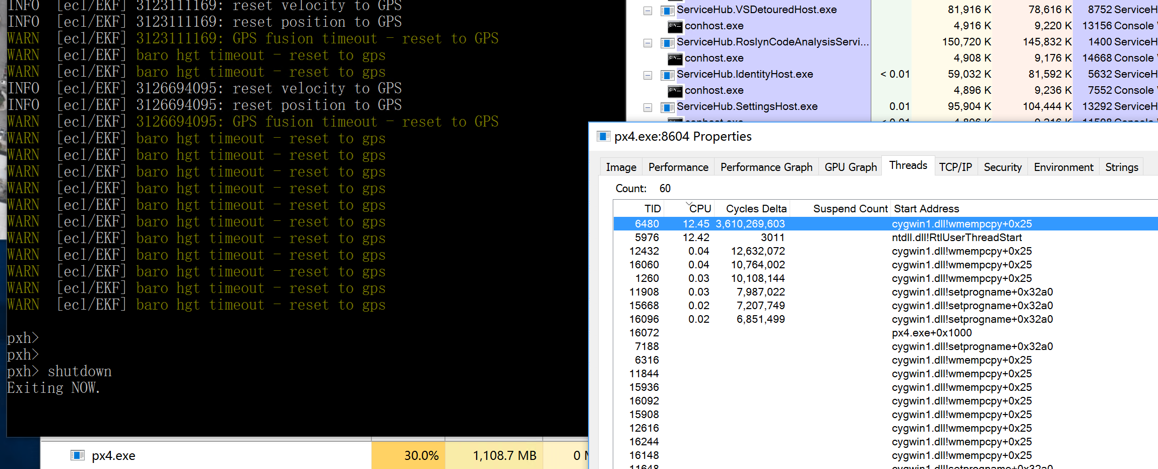 Fail to shutdown PX4 in SITL mode with Airsim · Issue #16253 · PX4/PX4 ...