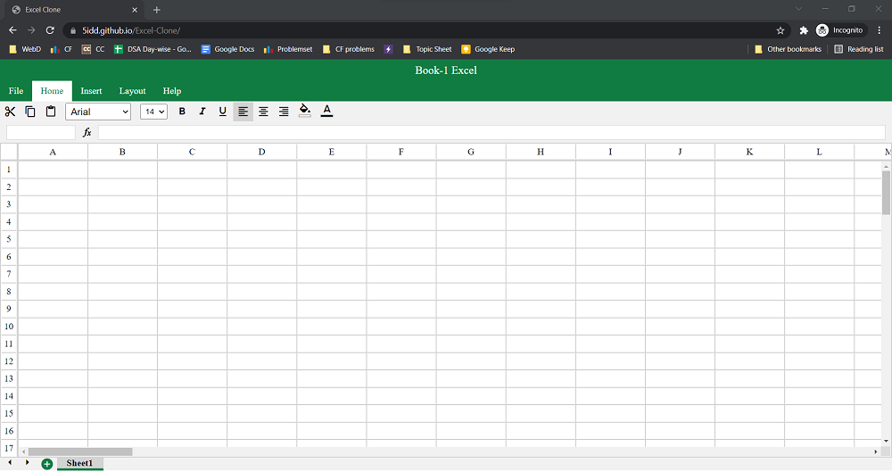 GitHub - sidsaurav/Excel-Clone: This is an Excel Clone built using HTML ...