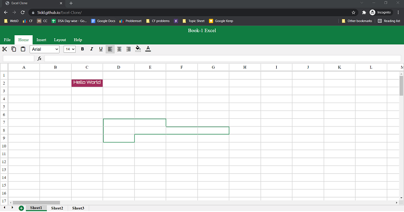GitHub - sidsaurav/Excel-Clone: This is an Excel Clone built using HTML ...