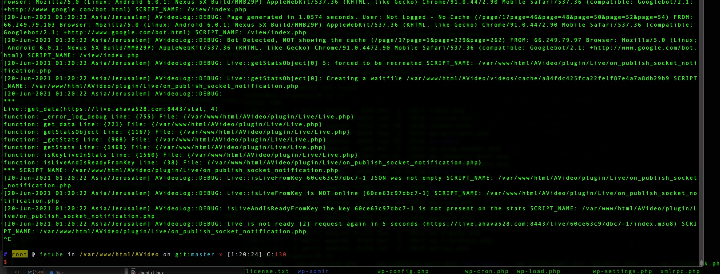 Can't live stream after last git pull · Issue #5324 · WWBN/AVideo · GitHub