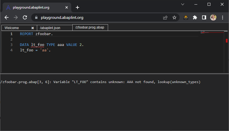 bug: unknown_type rule not used · Issue #2858 · abaplint/abaplint · GitHub