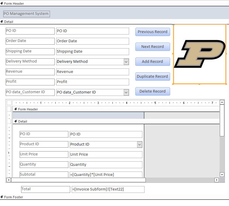 GitHub rayylin/MS_AccessPurchase_Order_Management_System This