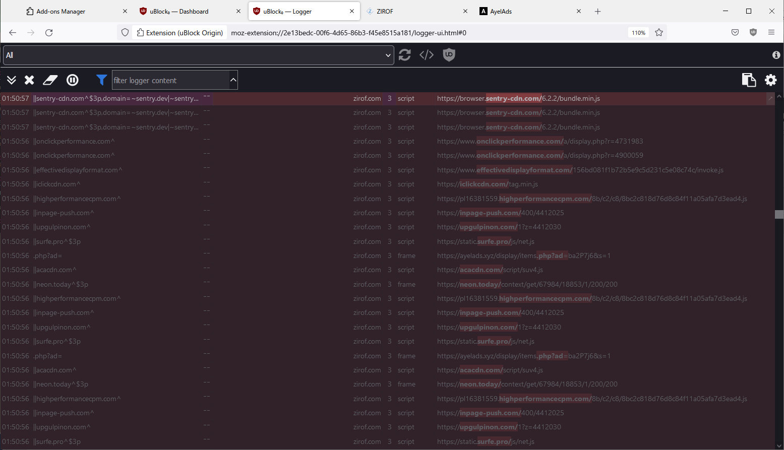 The logger in dark theme is too dark · Issue #2064 · uBlockOrigin ...
