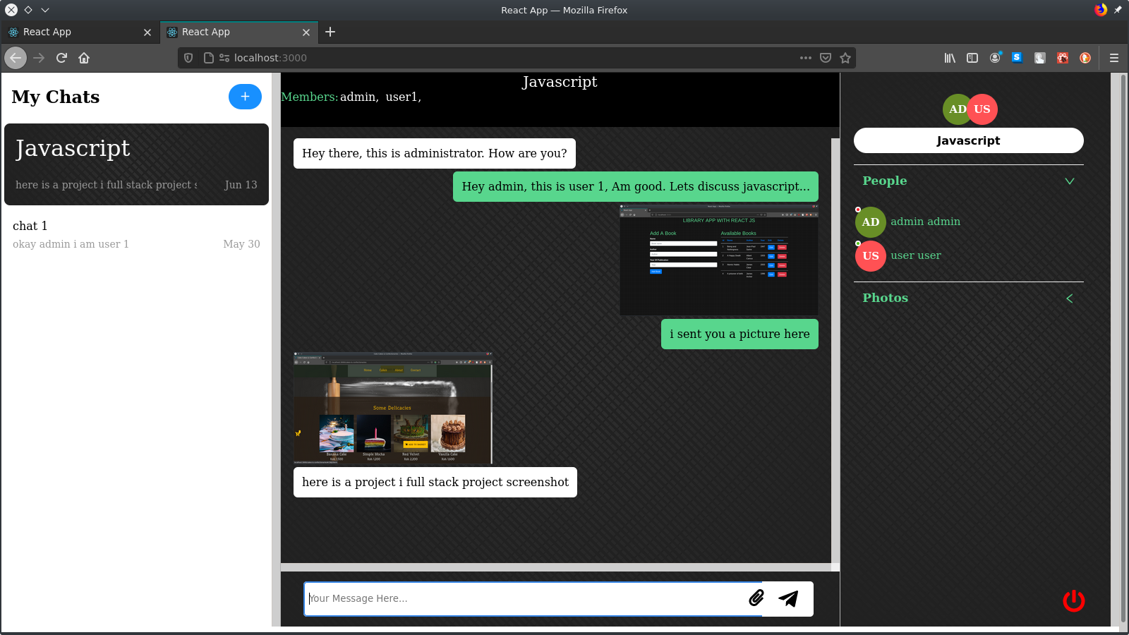 GitHub - lumunge/React-Chat-Application: A react chat application ...