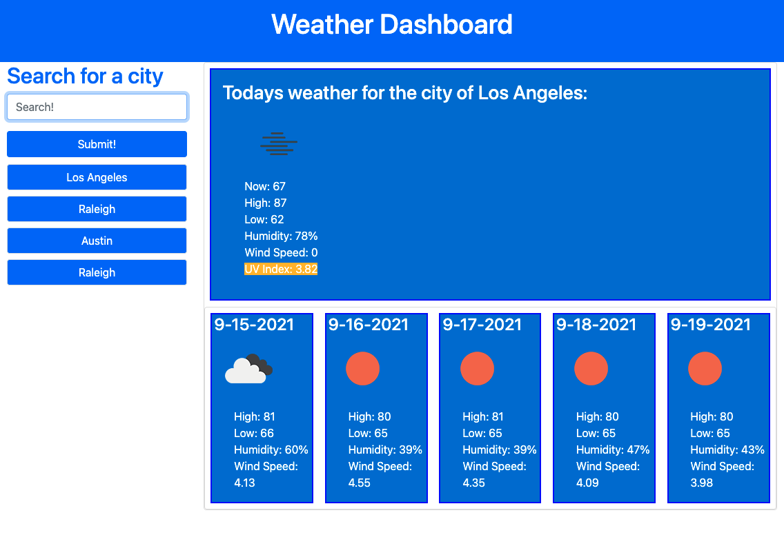 GitHub - andrewbumNC/weather-dashboard