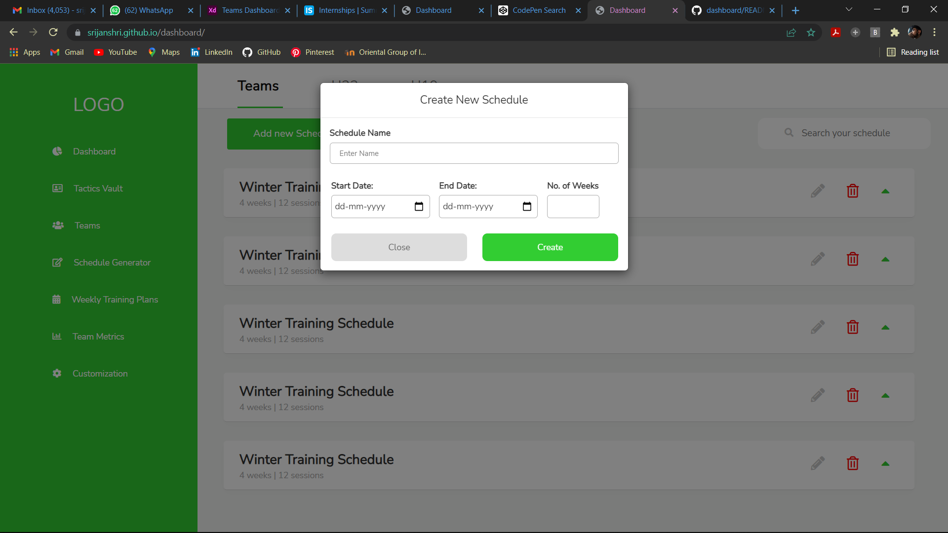 GitHub - srijanshri/dashboard