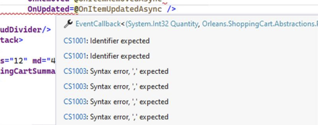 When .NET 7 is installed the app crashes with razor build errors ...