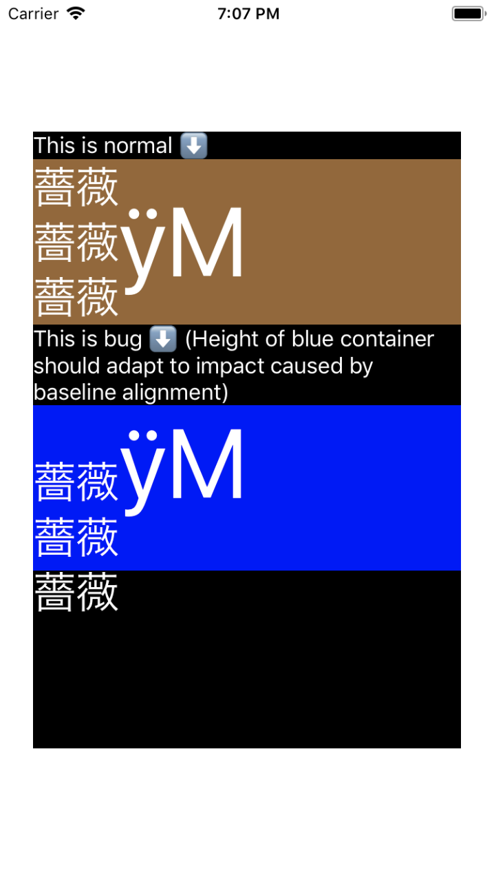 Container's height is wrong when it is baseline alignment · Issue #741 ...