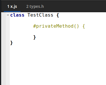 Javascript ES6 private methods don't fold · Issue #10892 · notepad-plus ...