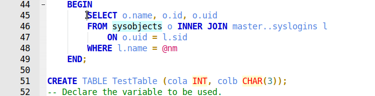 Transact-SQL (MS SQL Server): 