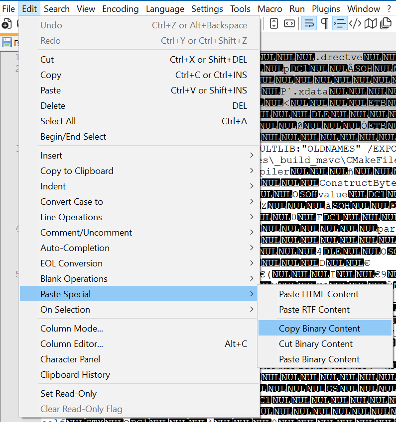 [Noteepad++ Questions / Suggestions] Copying Special characters. · Issue 13109 · notepadplus