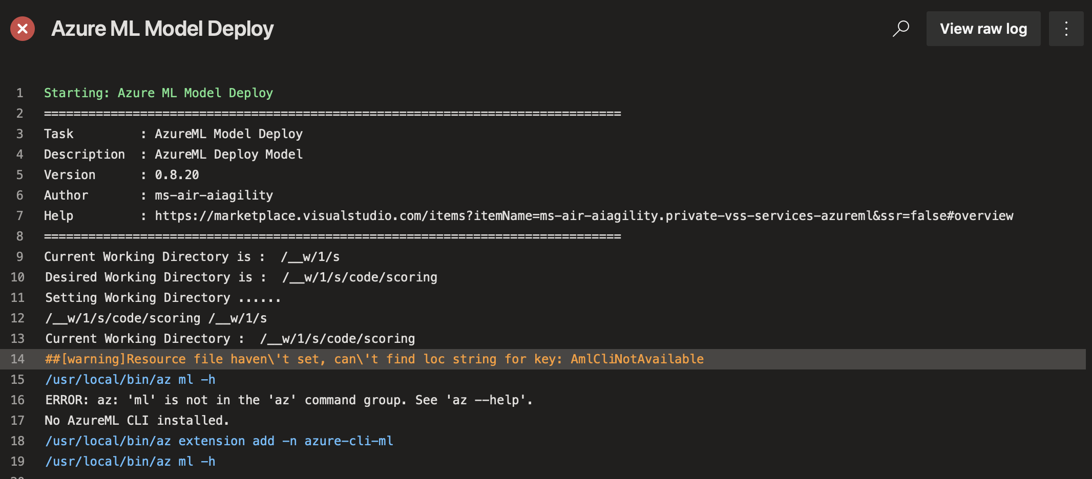 AML CLI not available · Issue #130 · microsoft/MLOpsPython · GitHub