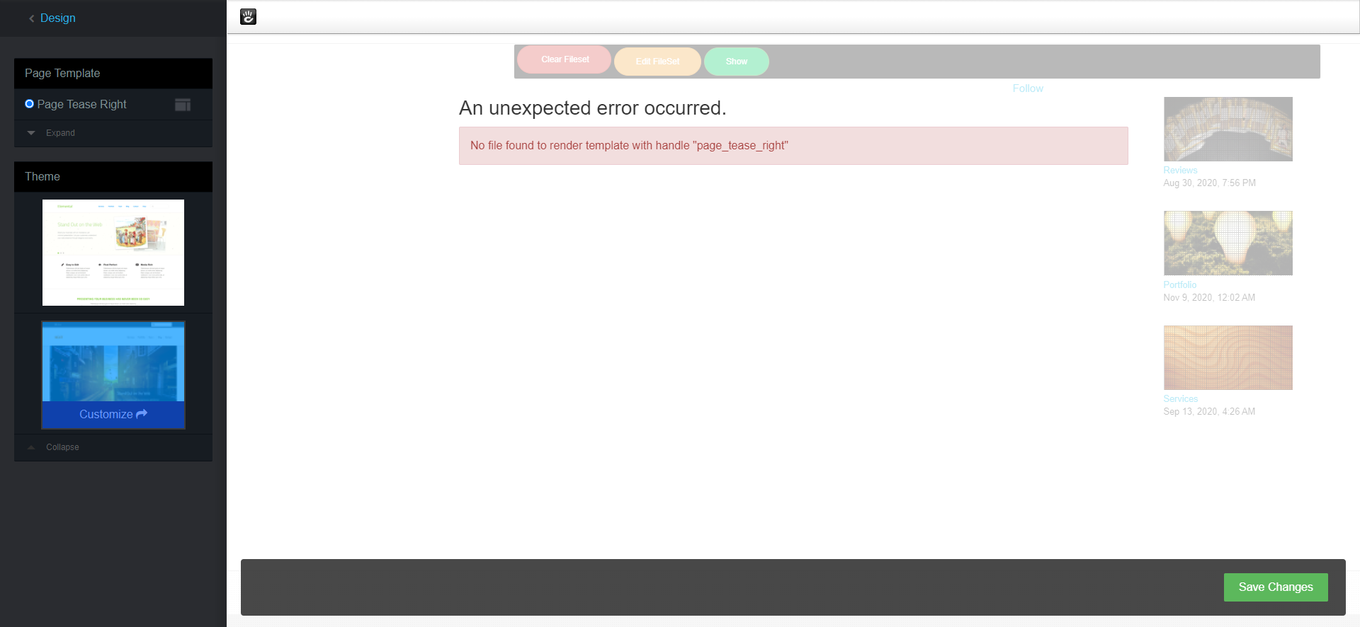 8.5.4 | Changing Theme on Page using Page Template created via package ...