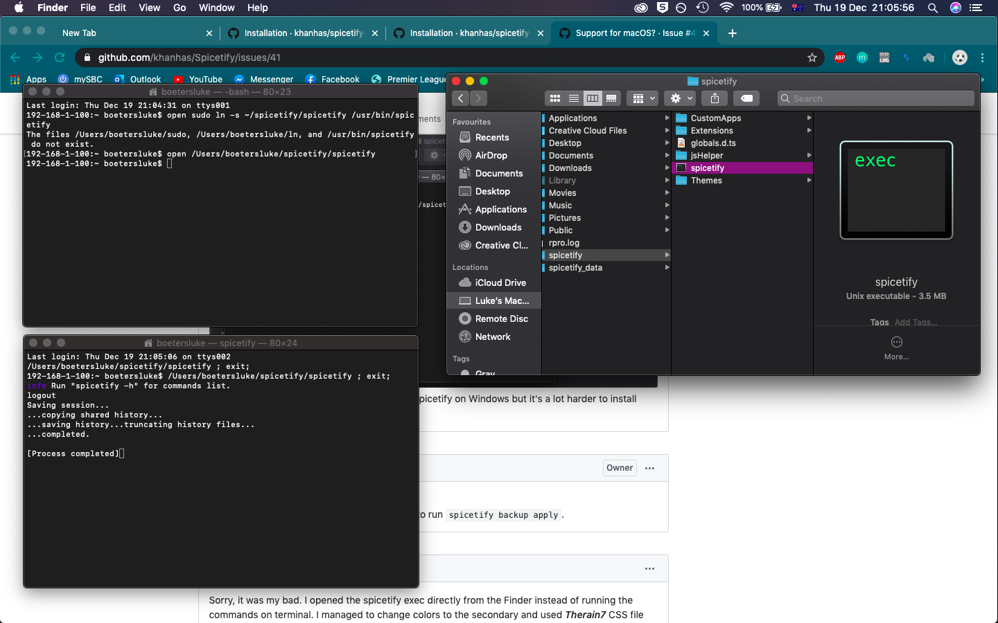 Issue Running First Time on MacOS · Issue #124 · spicetify/cli · GitHub
