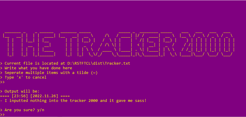 GitHub - Loki-Hornsby/RSTFTCL: A "Really Simple Tracker For The Command ...