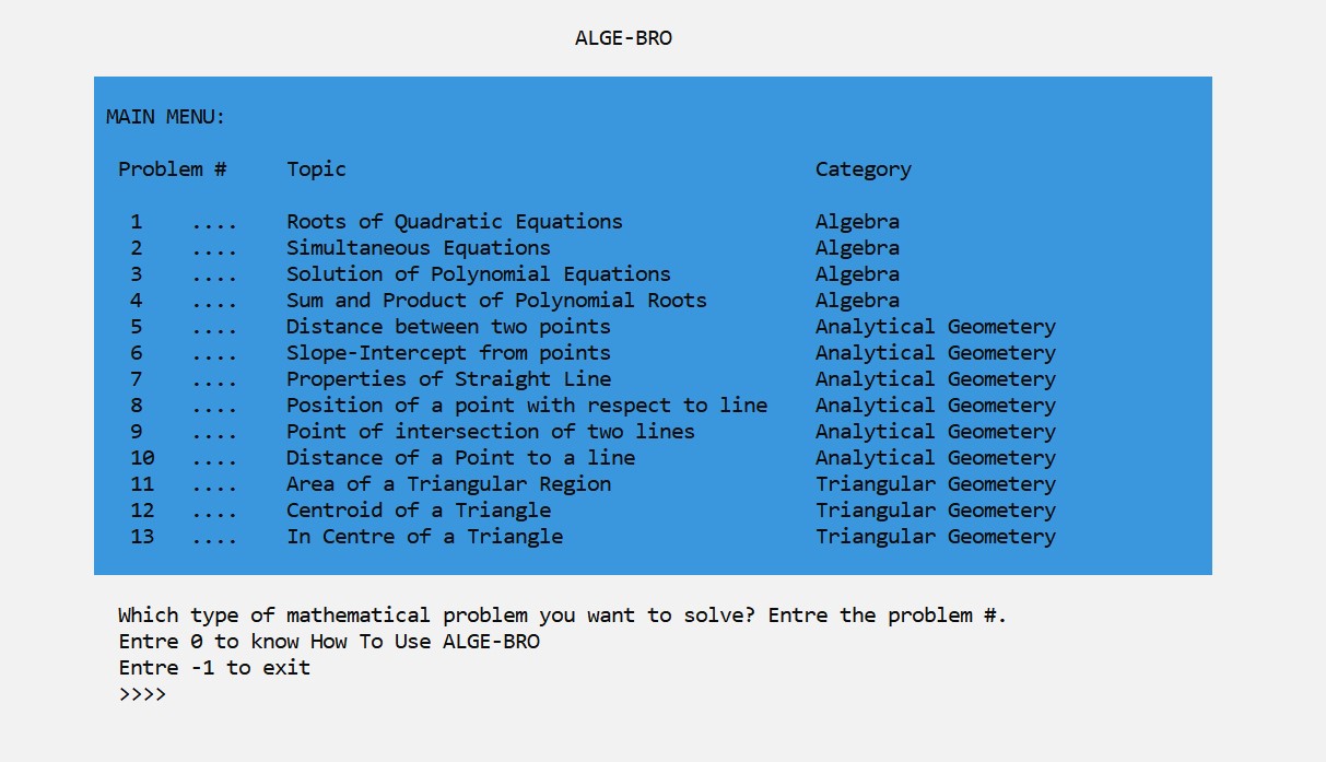 GitHub - alimazhar4/Advanced-Algebra-Calculator: Solve 13 Different ...
