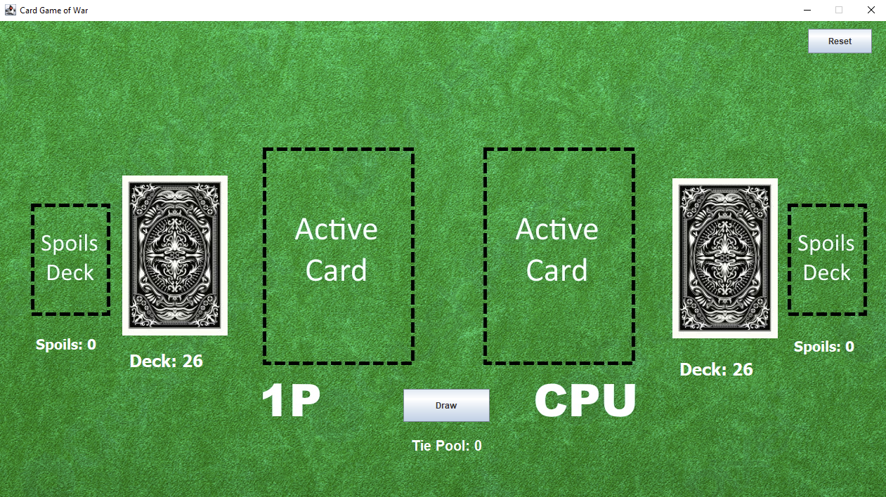 GitHub - jparng/WarGame: Game of War card game