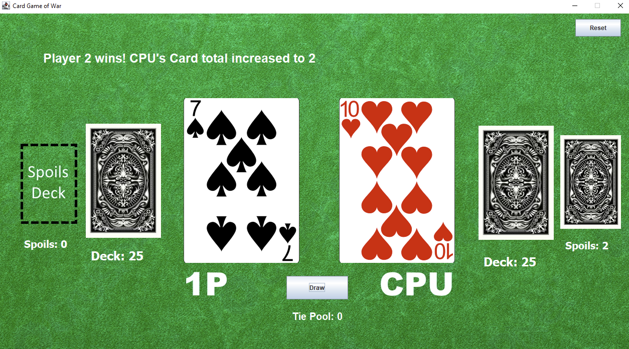 GitHub - jparng/WarGame: Game of War card game