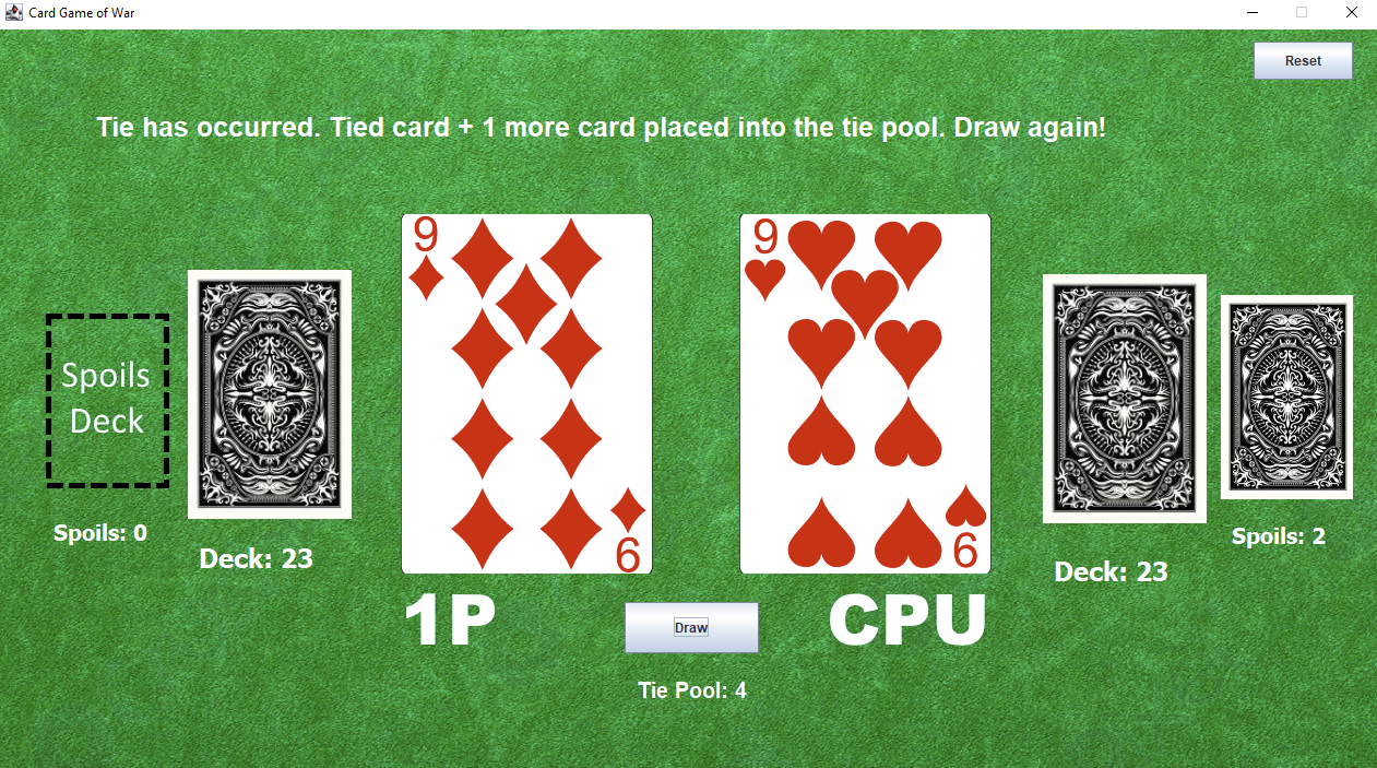 GitHub - jparng/WarGame: Game of War card game