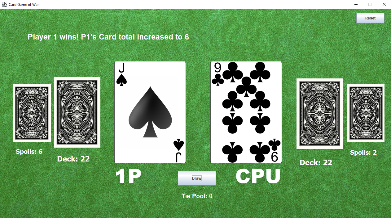 GitHub - jparng/WarGame: Game of War card game