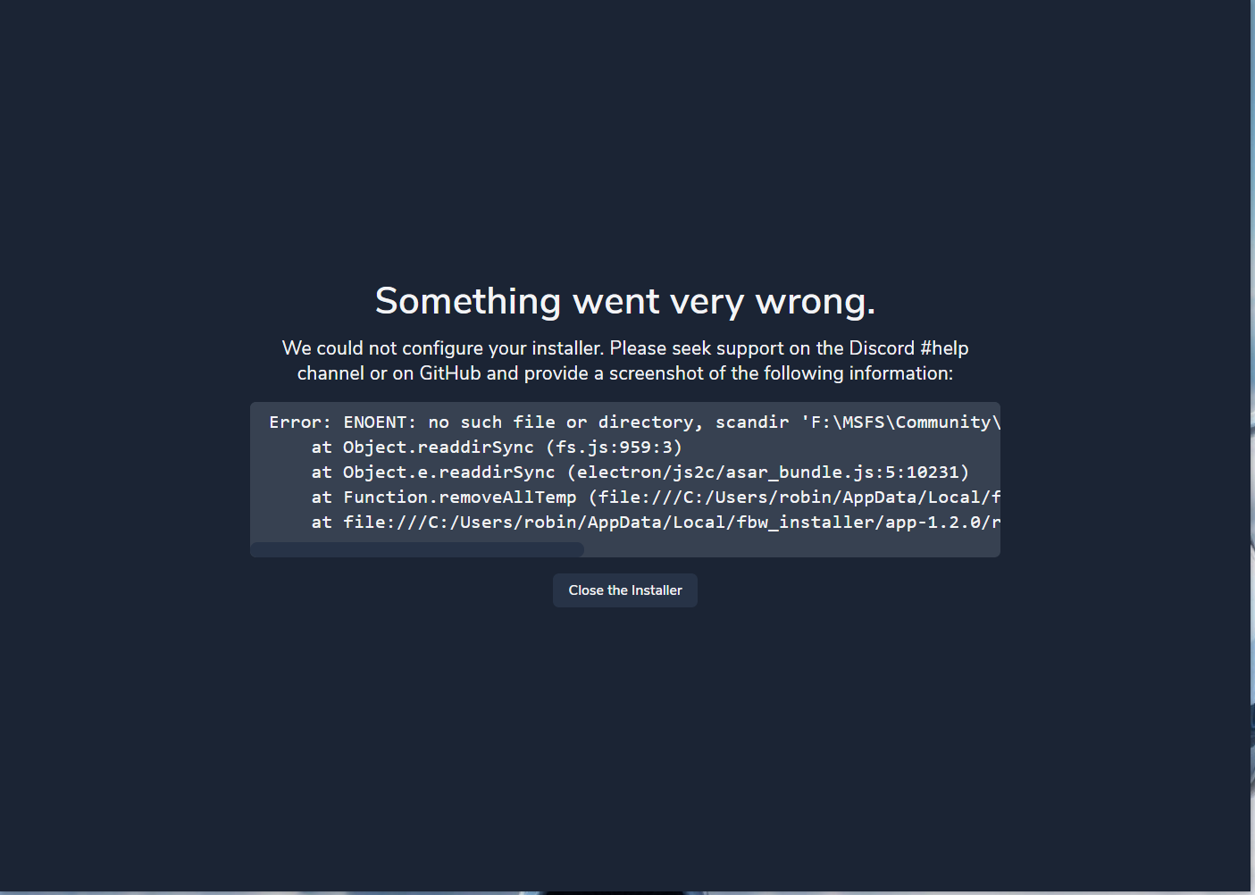 Something went very werong on Installer Startup · Issue #247 ...