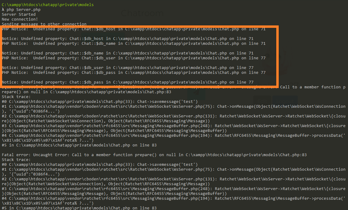 Is is possible to insert/update chat data to the mysql database in chat