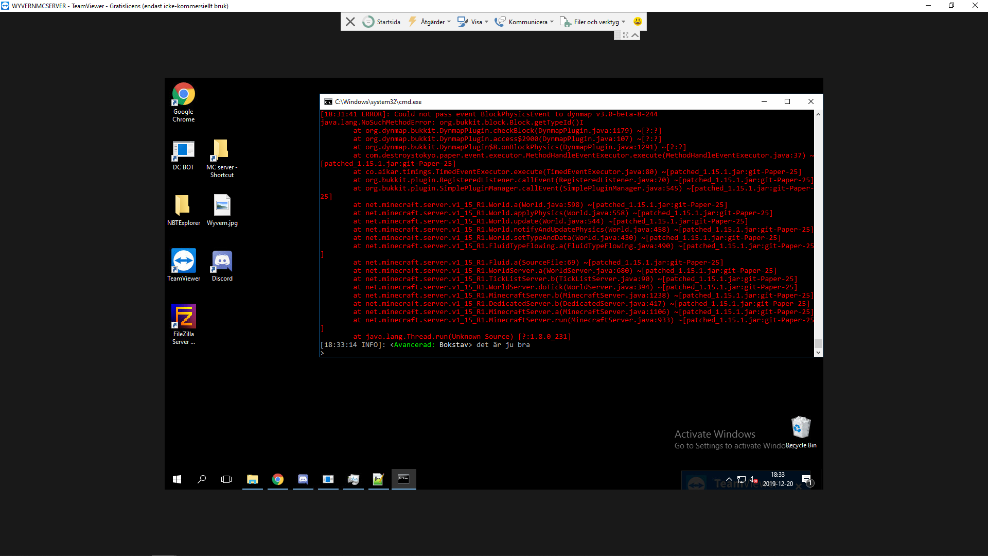 1.15.1 problem · Issue #2709 · webbukkit/dynmap · GitHub