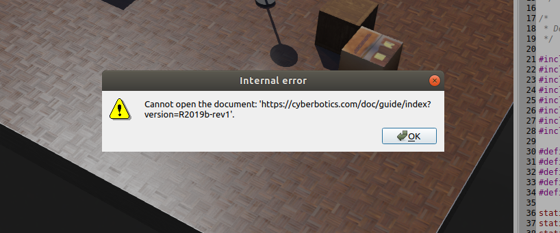 Links not working in Webots snap package · Issue #912 · cyberbotics ...