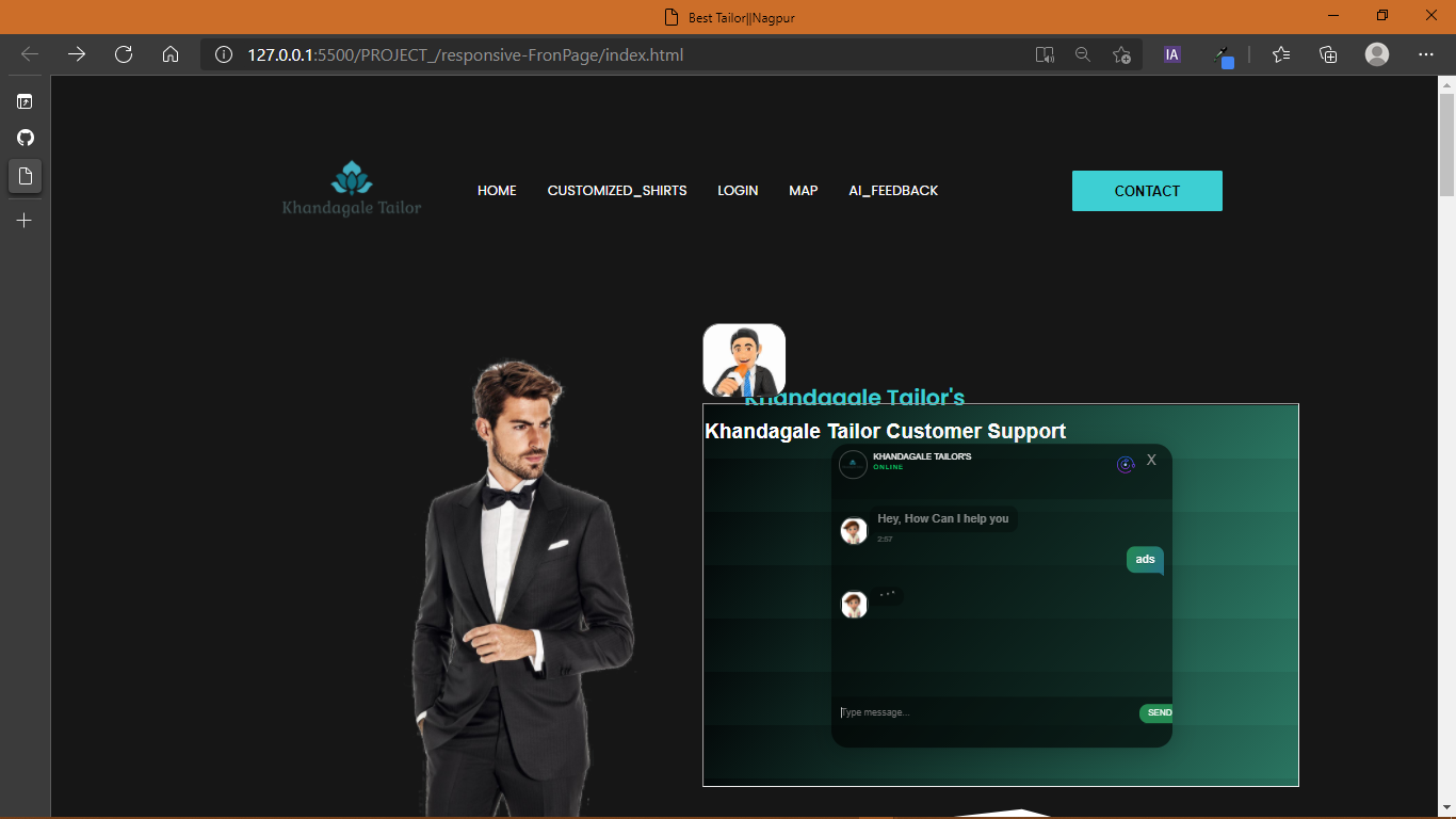Peps Hack GitHub - Khandagale-Saurabh/PEP-HACK-2: Created Website for Tailor