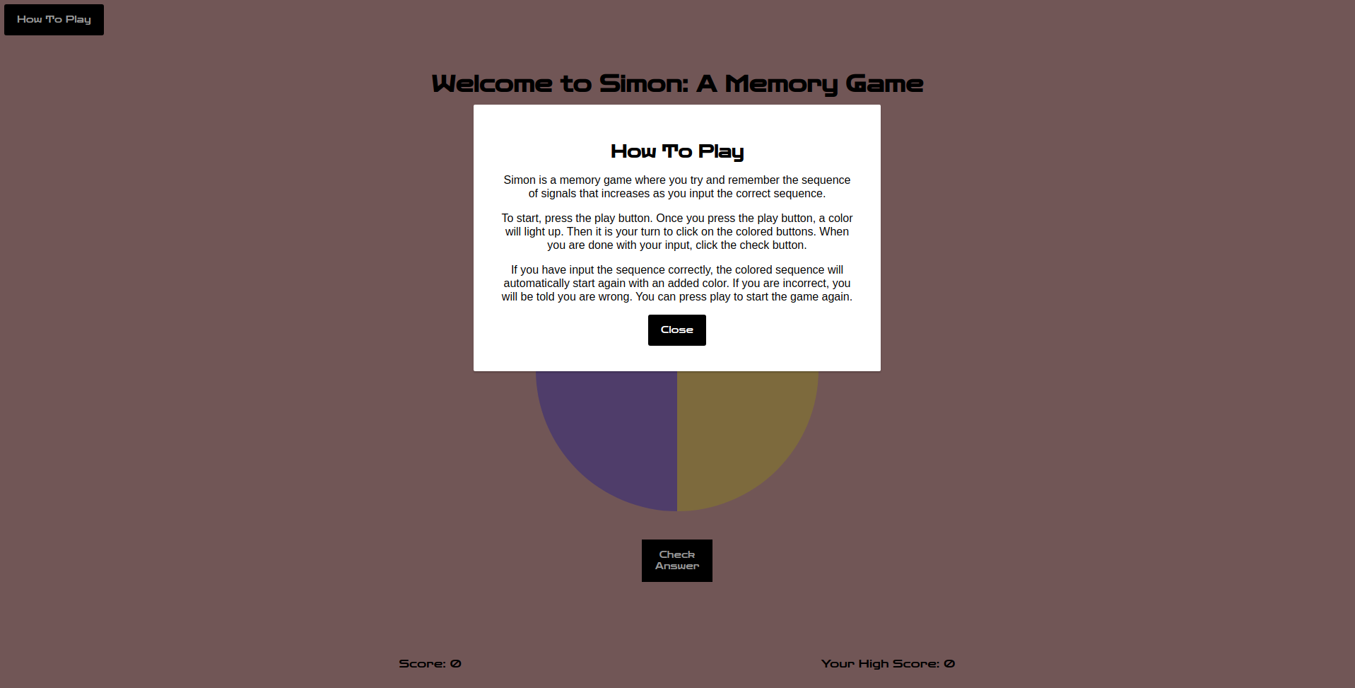 GitHub - jleecodes/Simon: A game of Simon