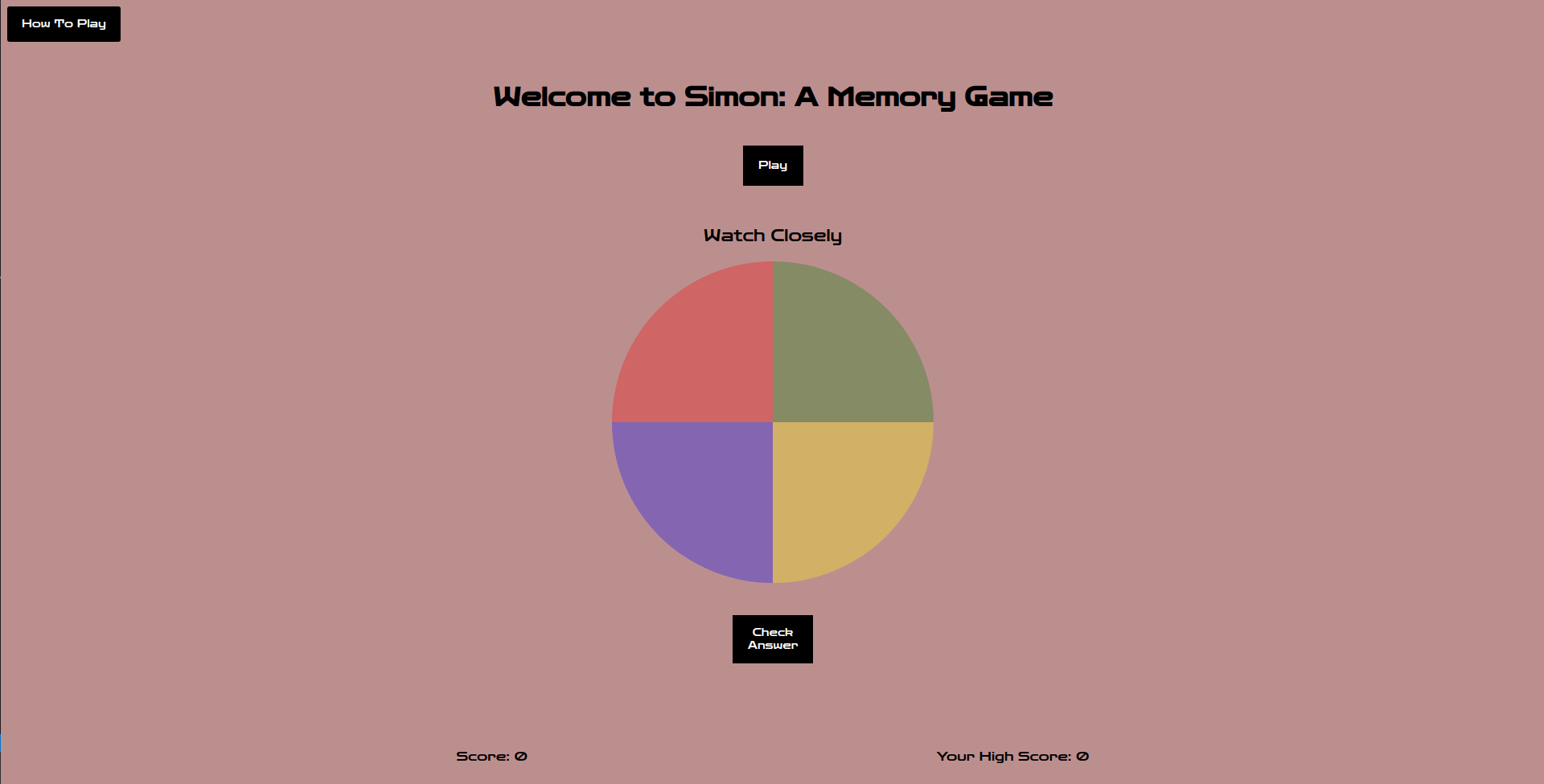 GitHub - jleecodes/Simon: A game of Simon