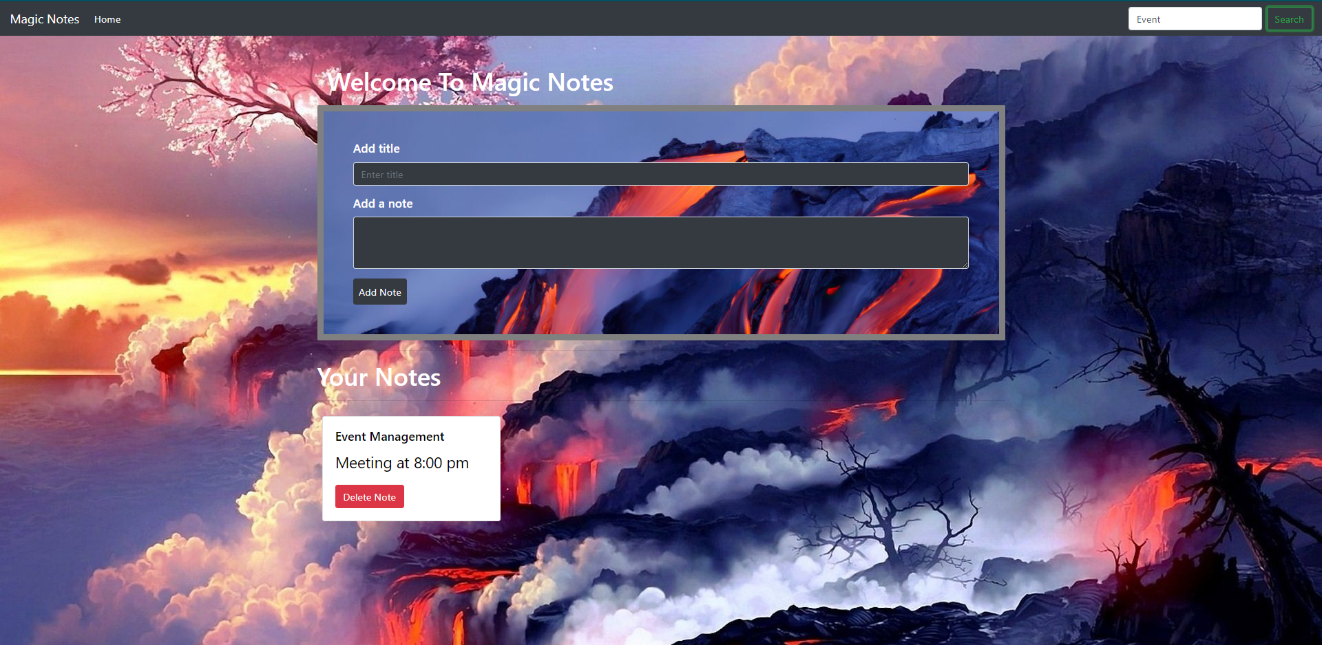 GitHub - kritika32/Magic_Notes: A normal web app to create , delete and ...