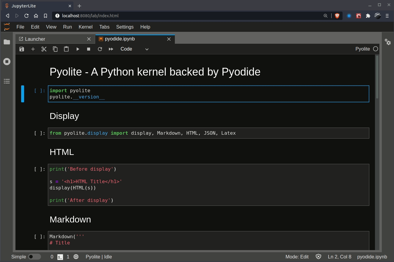 First steps towards an improved Pyodide kernel by jtpio · Pull Request ...