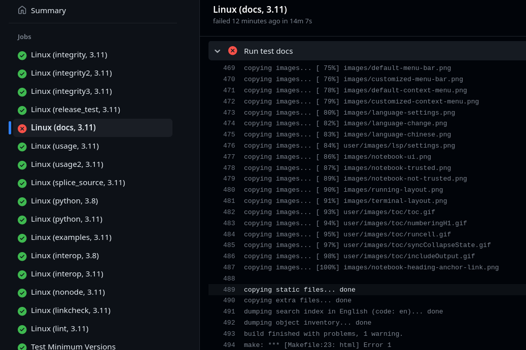 Docs fail to build on the latest commit on CI · Issue #14422 ...