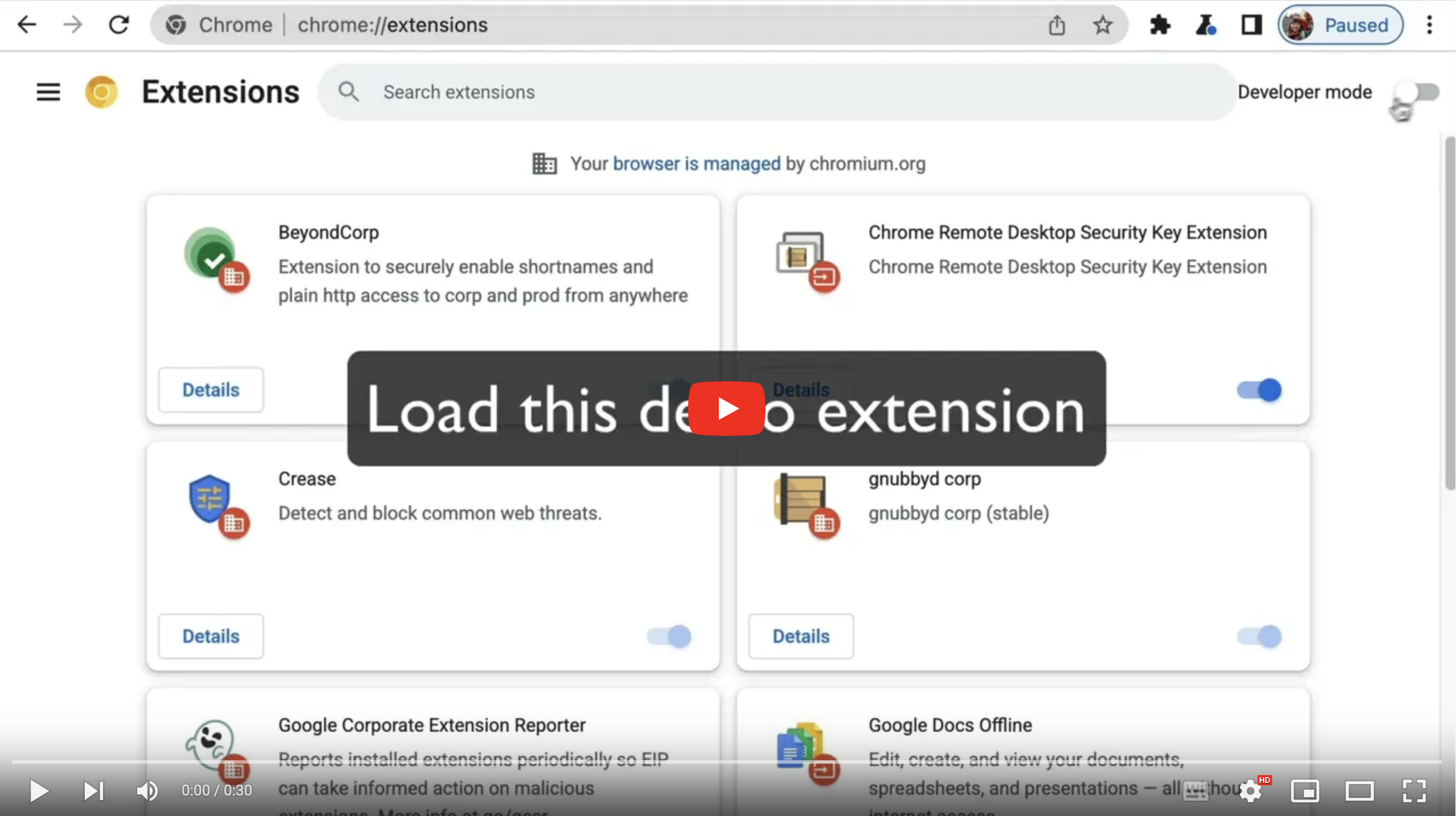 Demo video that shows how to extend export options in Recorder panel by adding a Chrome extension