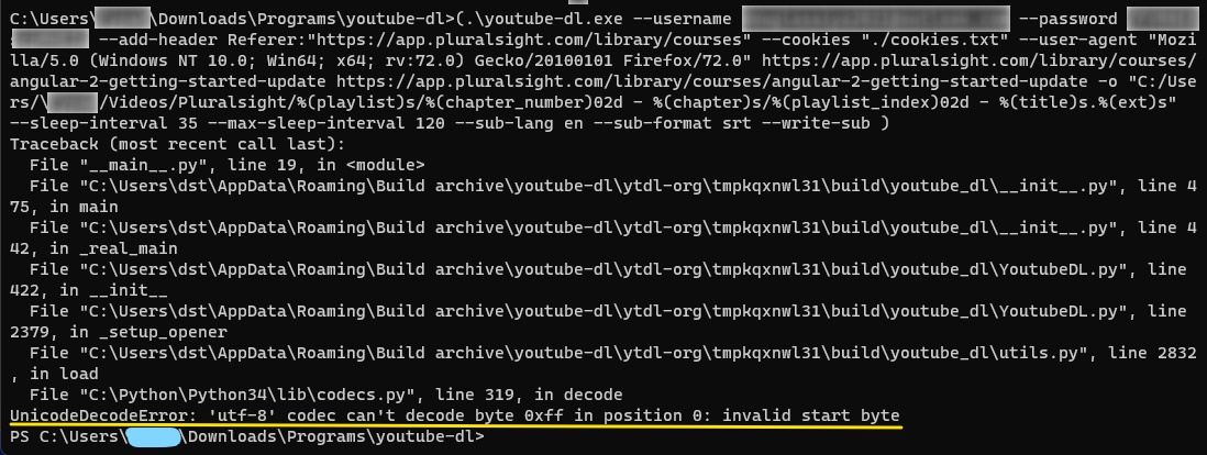Unicode decode error · Issue #30035 · ytdl-org/youtube-dl · GitHub