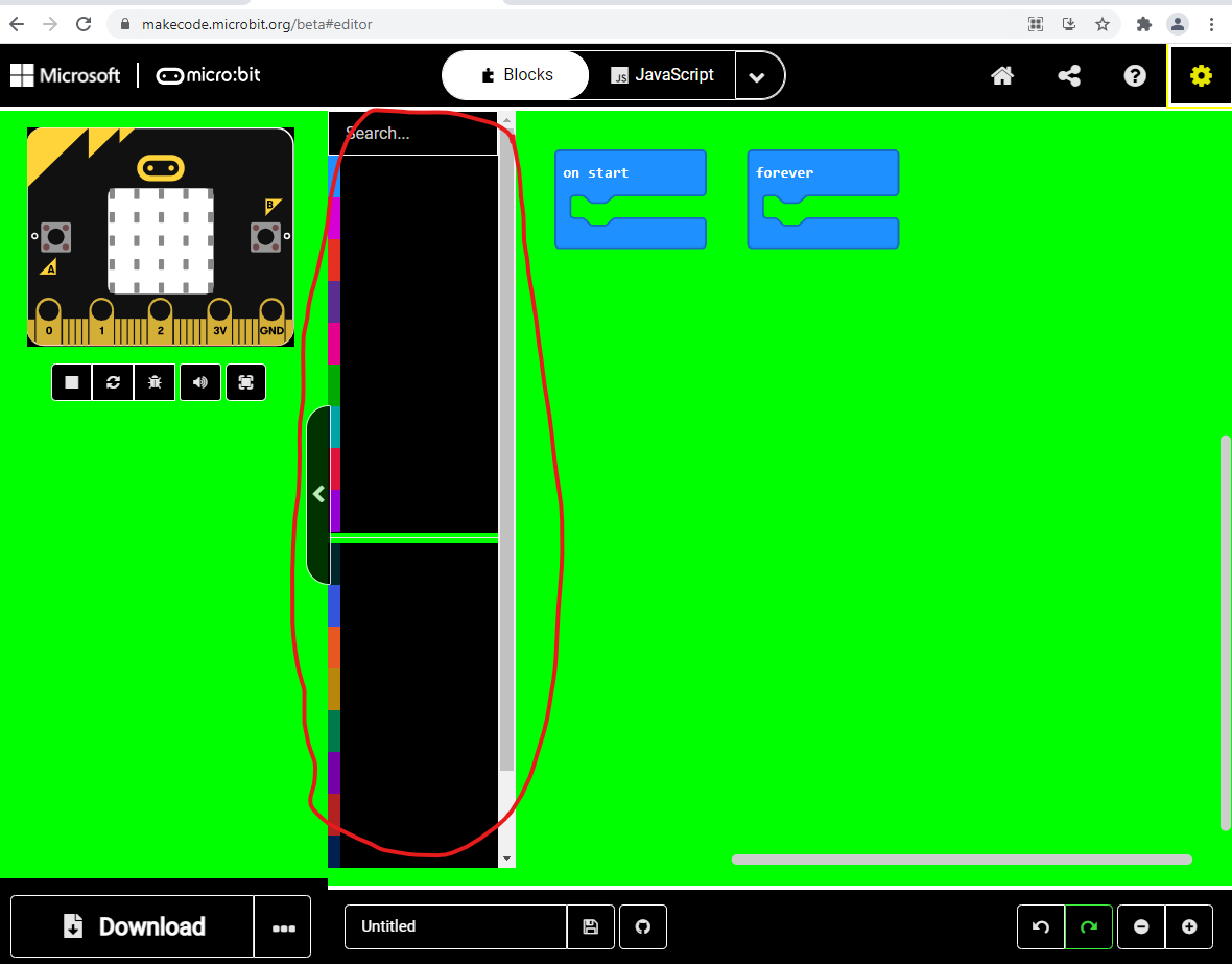 Toolbox can't be seen when high contrast on and green screen on at the ...