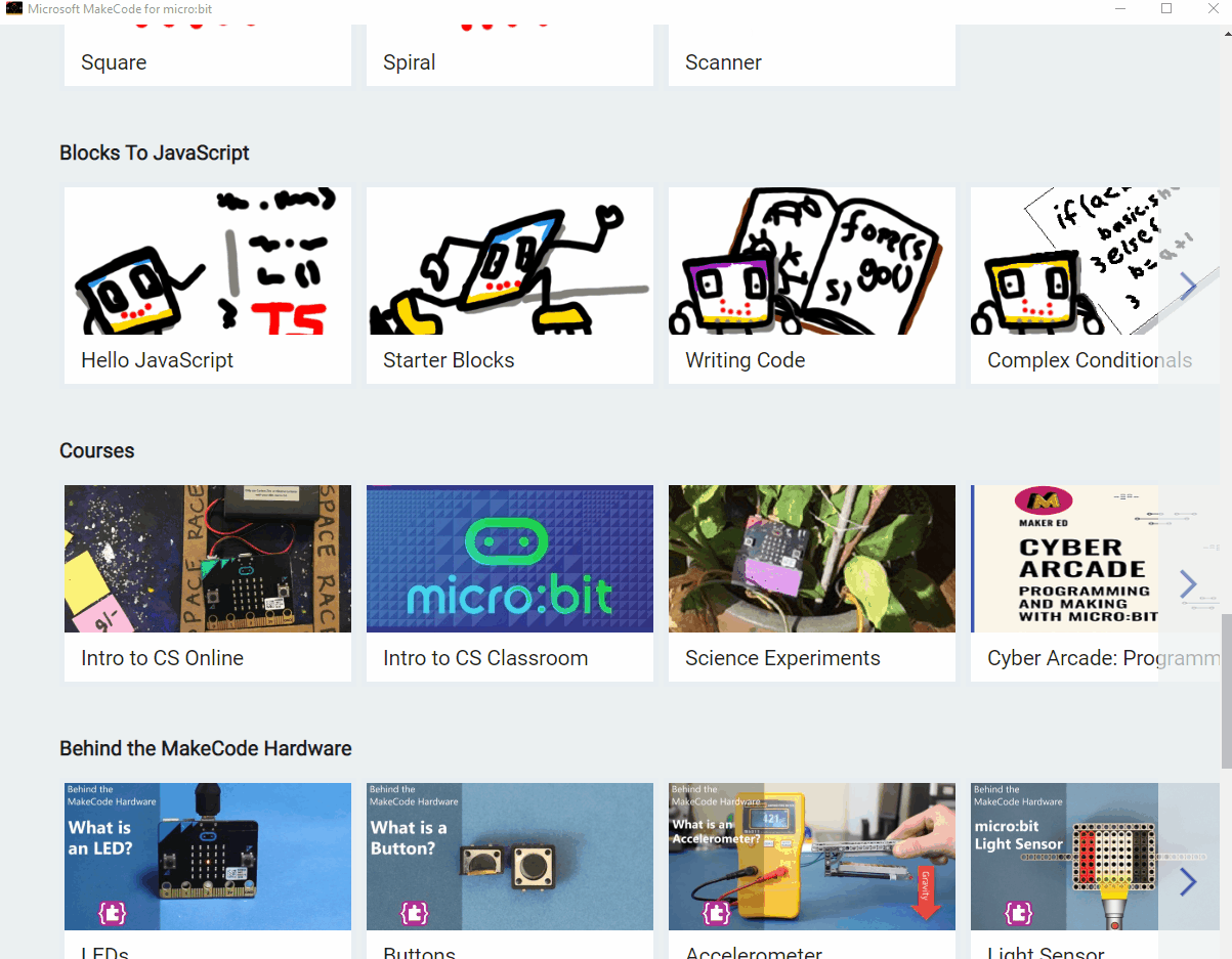Microbit offline app : It shows blank when clicking "Hello JavaScript ...